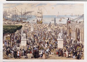 Een Markt onder de Universele Democratische en Sociale Republiek, 1848 door M.C Goldsmid